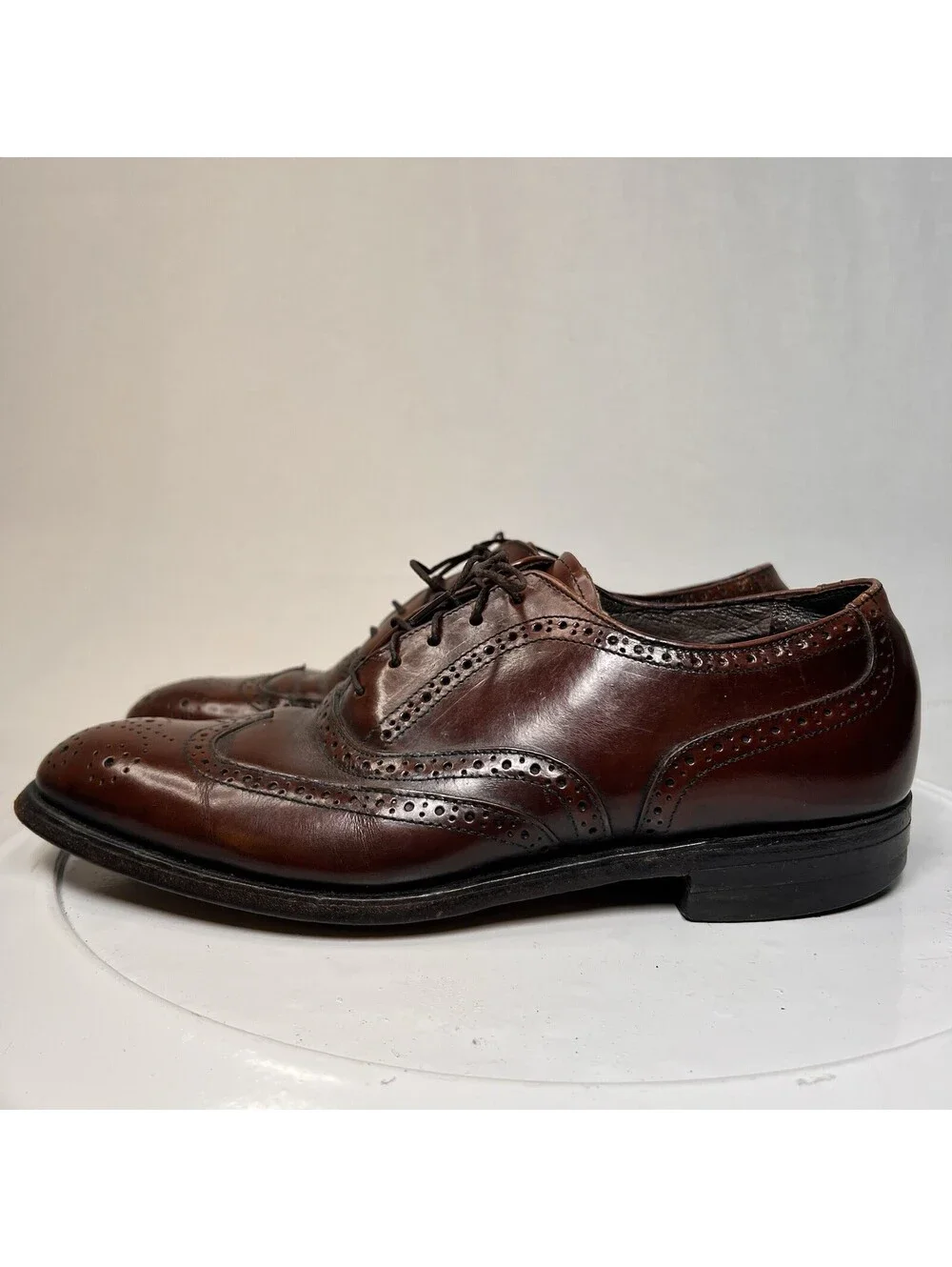 Sanitized Comfort Plus Leather WingTip Dress Shoes Oxfords Men’s Size 7 - USA